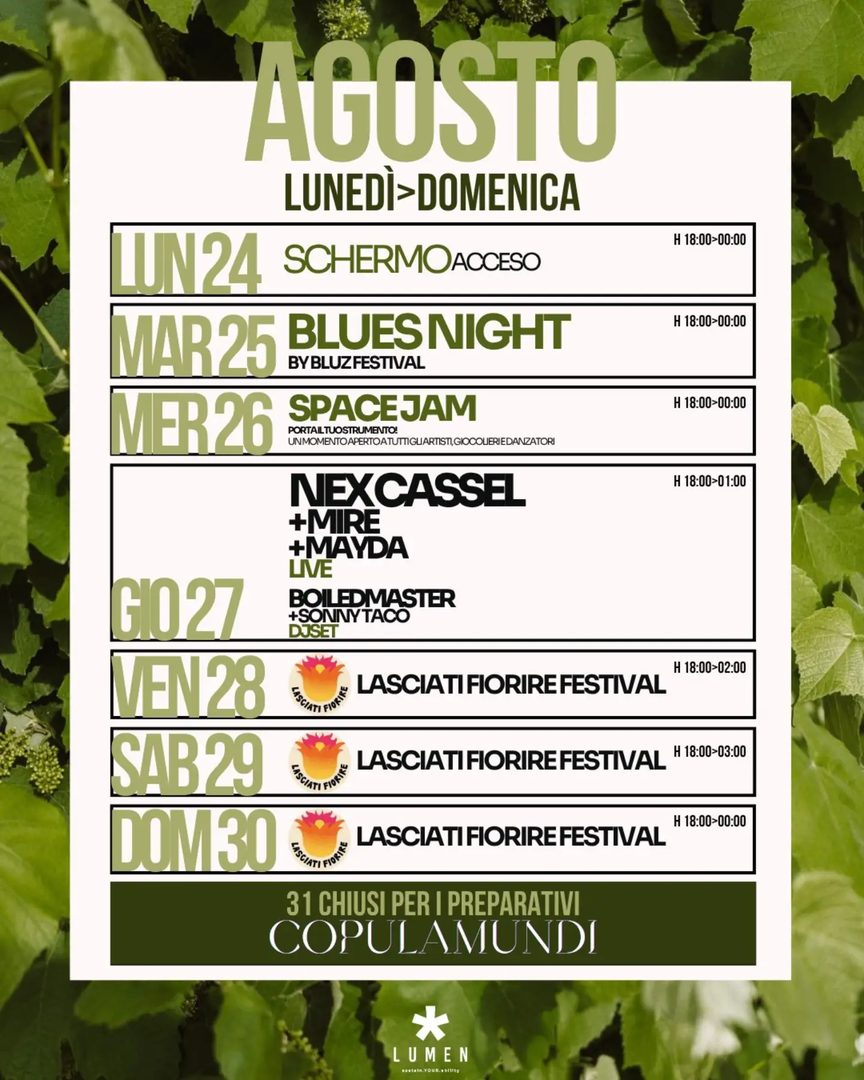 Locandina: Lasciati Fiorire Festival