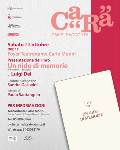 Locandina: Ca.Ra. Campi Racconta: "Un nido di memorie" di Luigi Dei