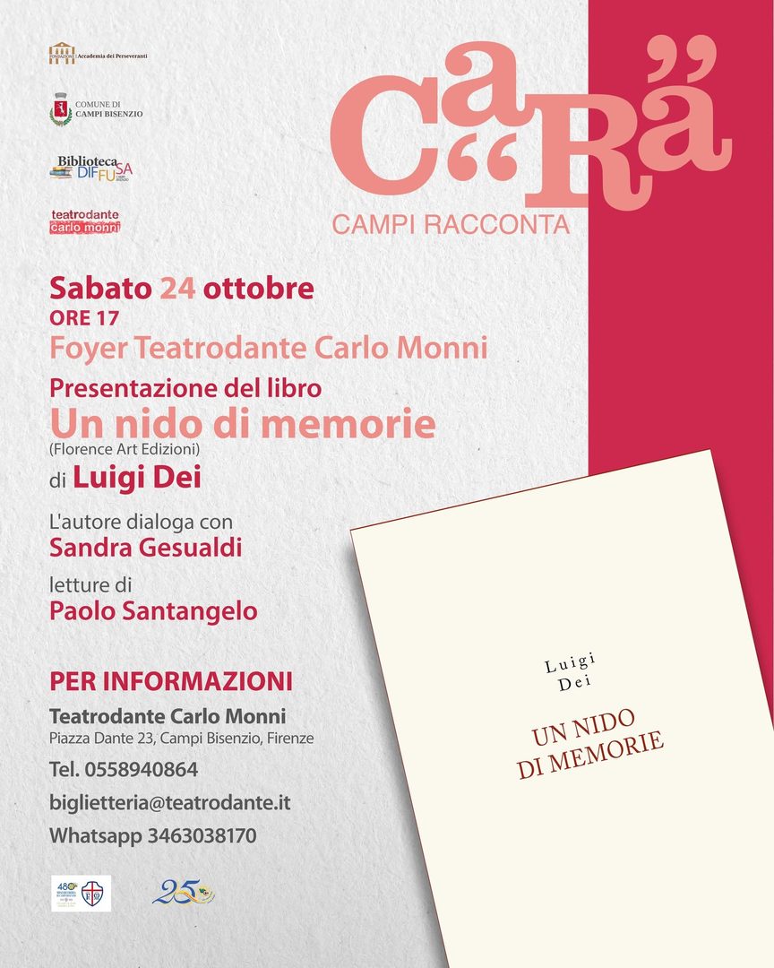 Locandina: Ca.Ra. Campi Racconta: "Un nido di memorie" di Luigi Dei