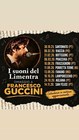 Locandina: I suoni del Limentra – Omaggio a Francesco Guccini