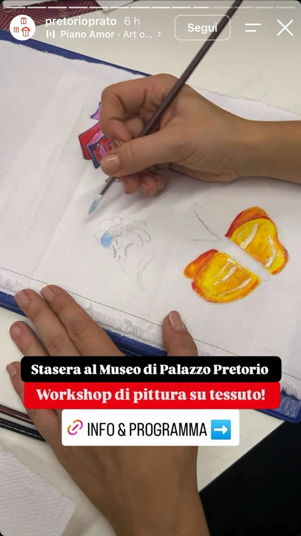 Locandina: Workshop di pittura su tessuto