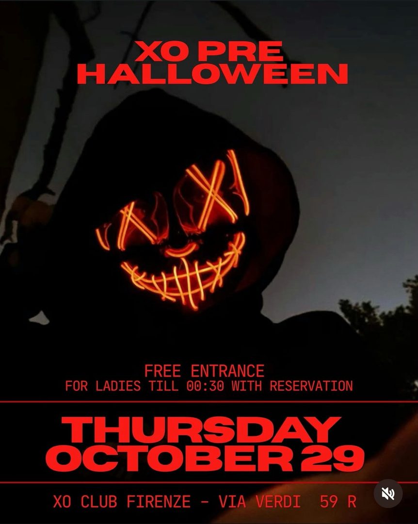 Locandina: XO Pre Halloween Party