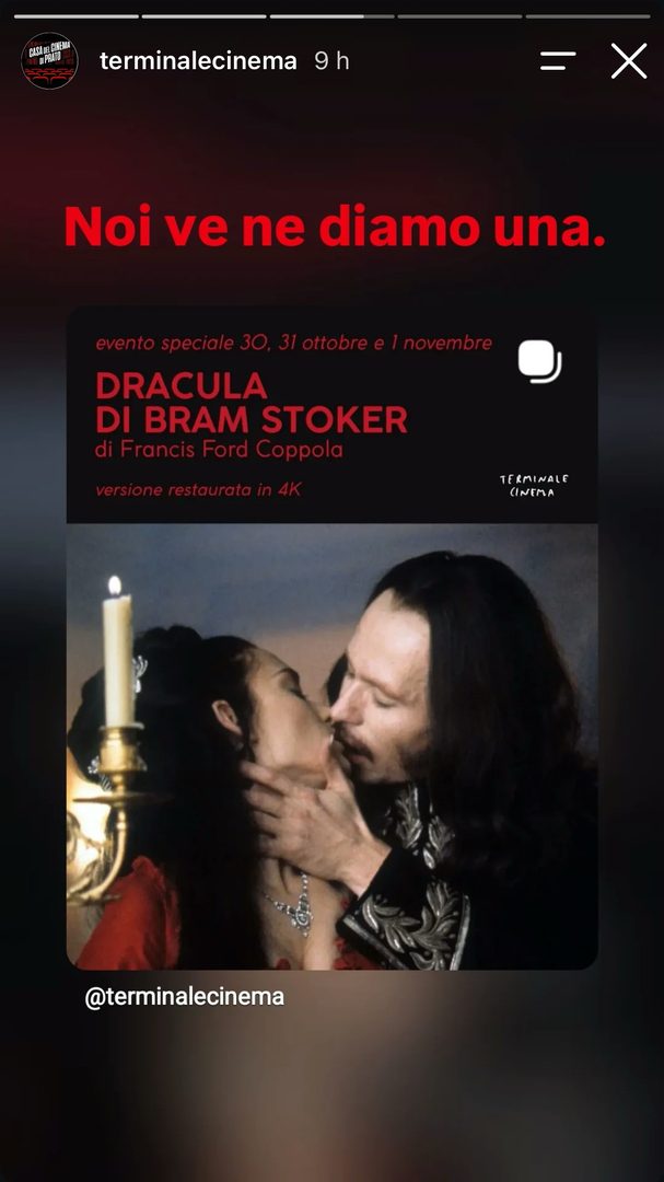 Locandina: Dracula di Bram Stoker (versione restaurata 4K)