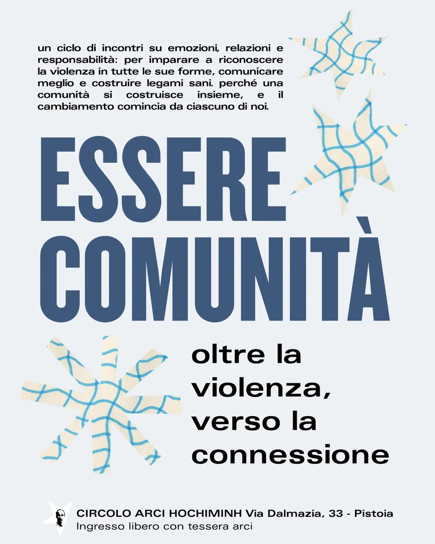 Locandina: Essere comunità – Parole, silenzi e confini